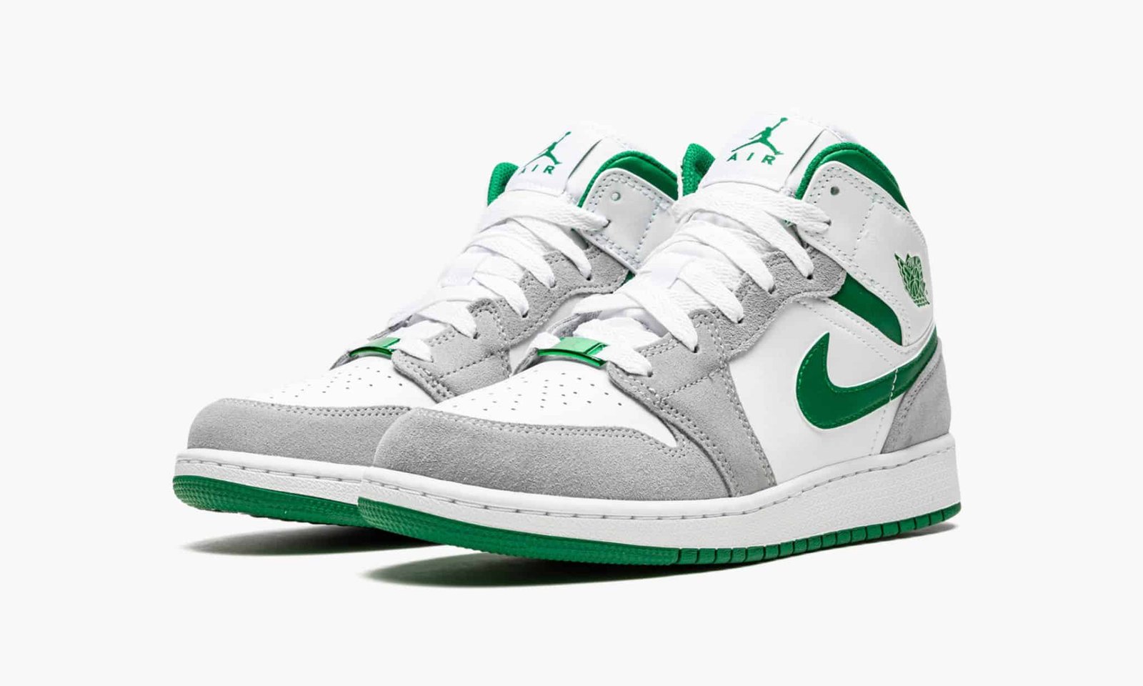 air jordan 1 mid se (gs) "white pine green"