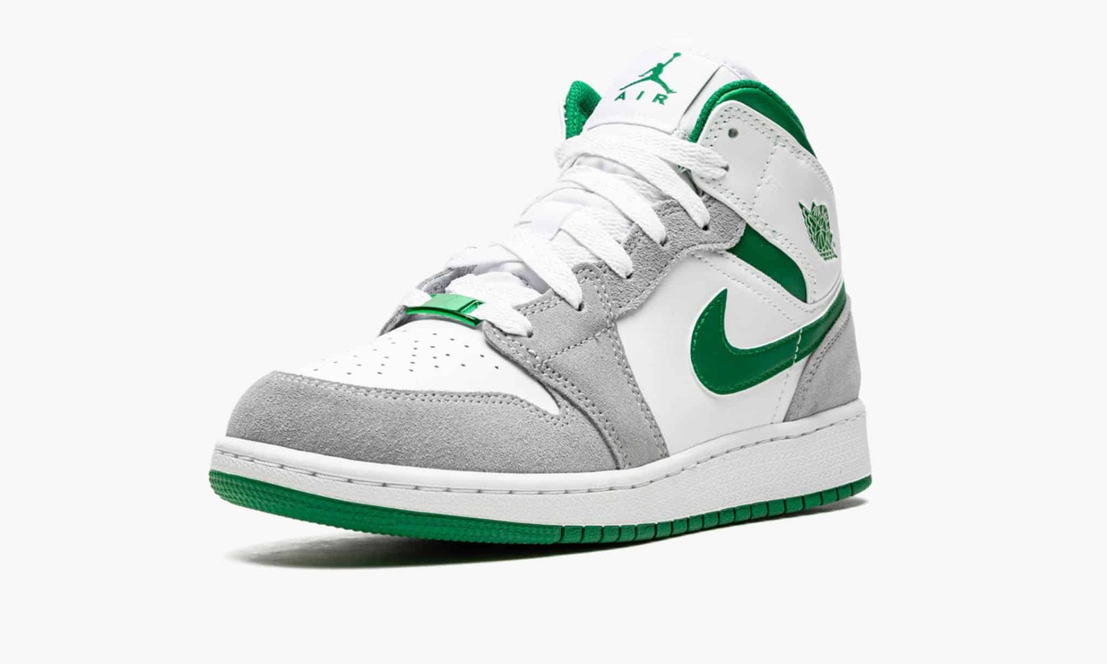 air jordan 1 mid se (gs) "white pine green"