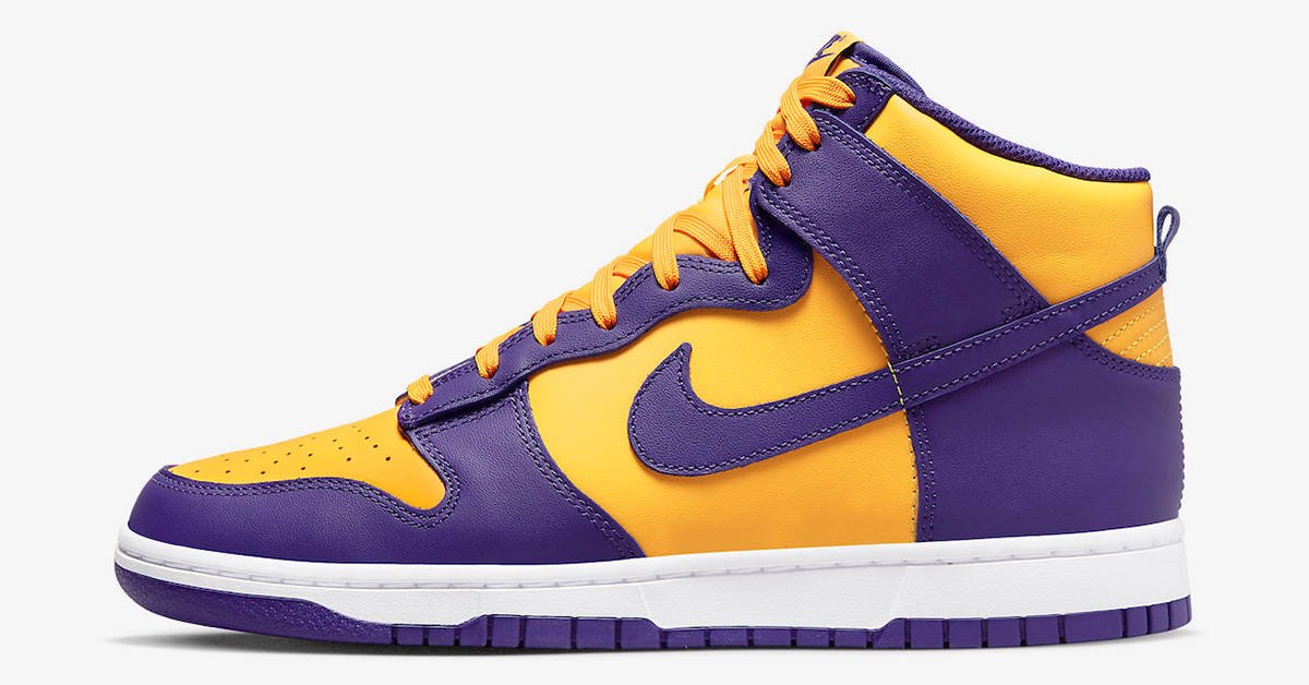 nike dunk high "lakers"