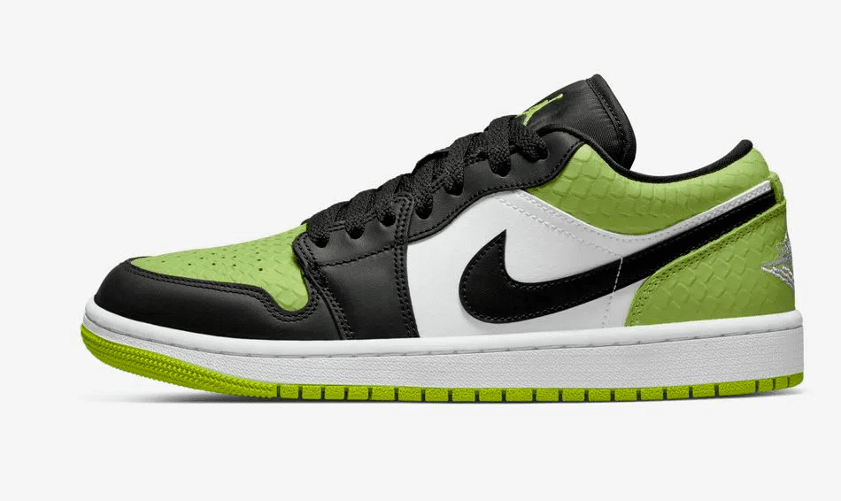 air jordan 1 low se 'vivid green snakeskin' (femme)