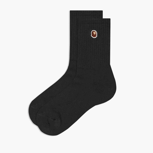 bape ape head one point socks black
