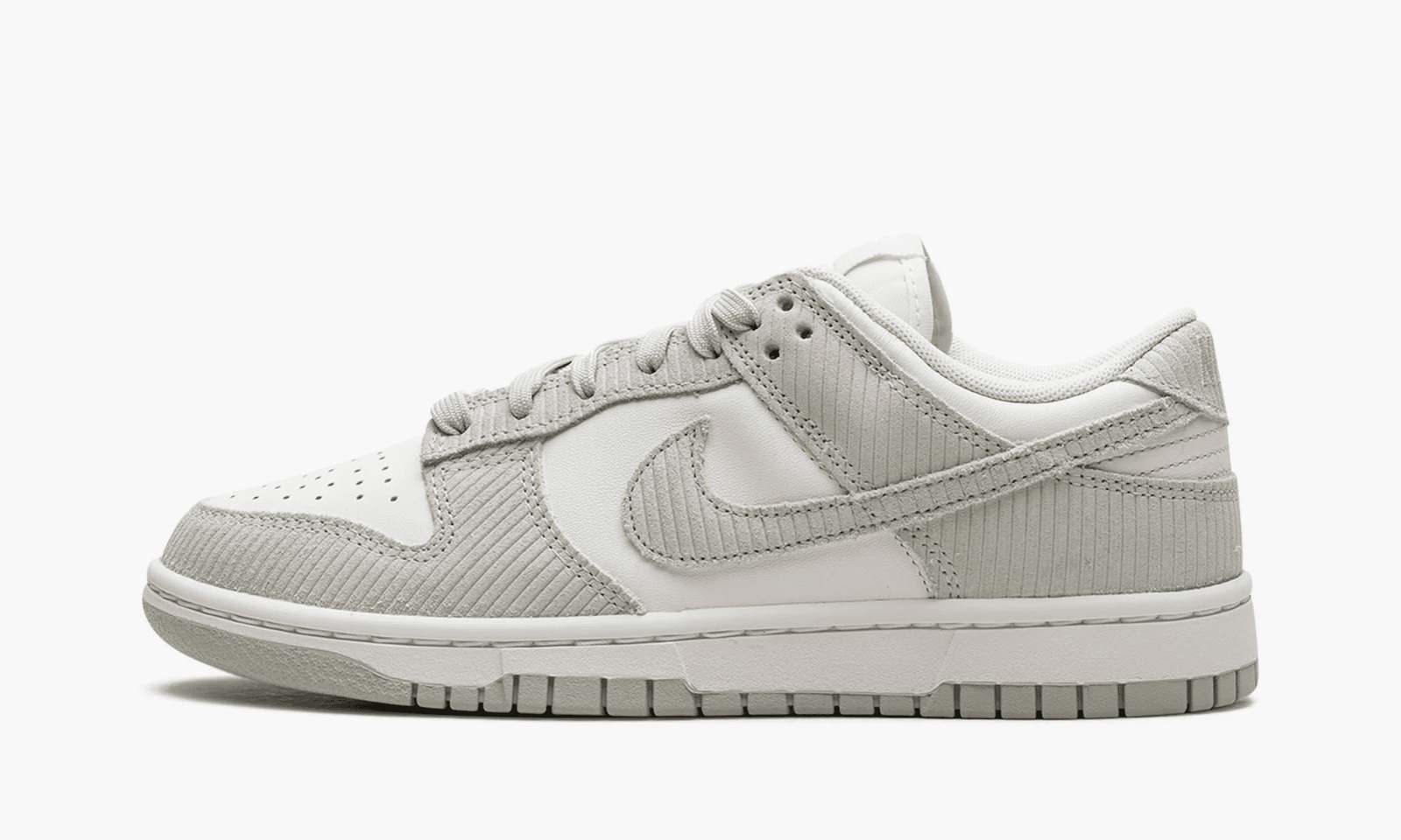 nike dunk low "light silver corduroy" (w)