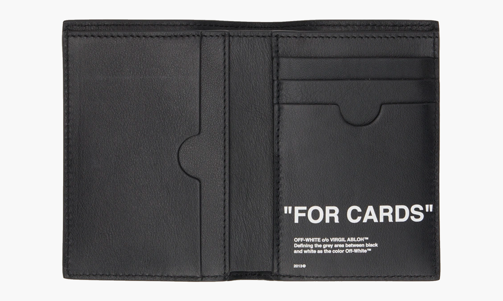 portefeuille noir off white "for cards" (pour les cartes)
