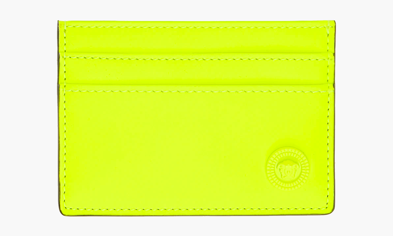versace porte cartes jaune à méduse biggie