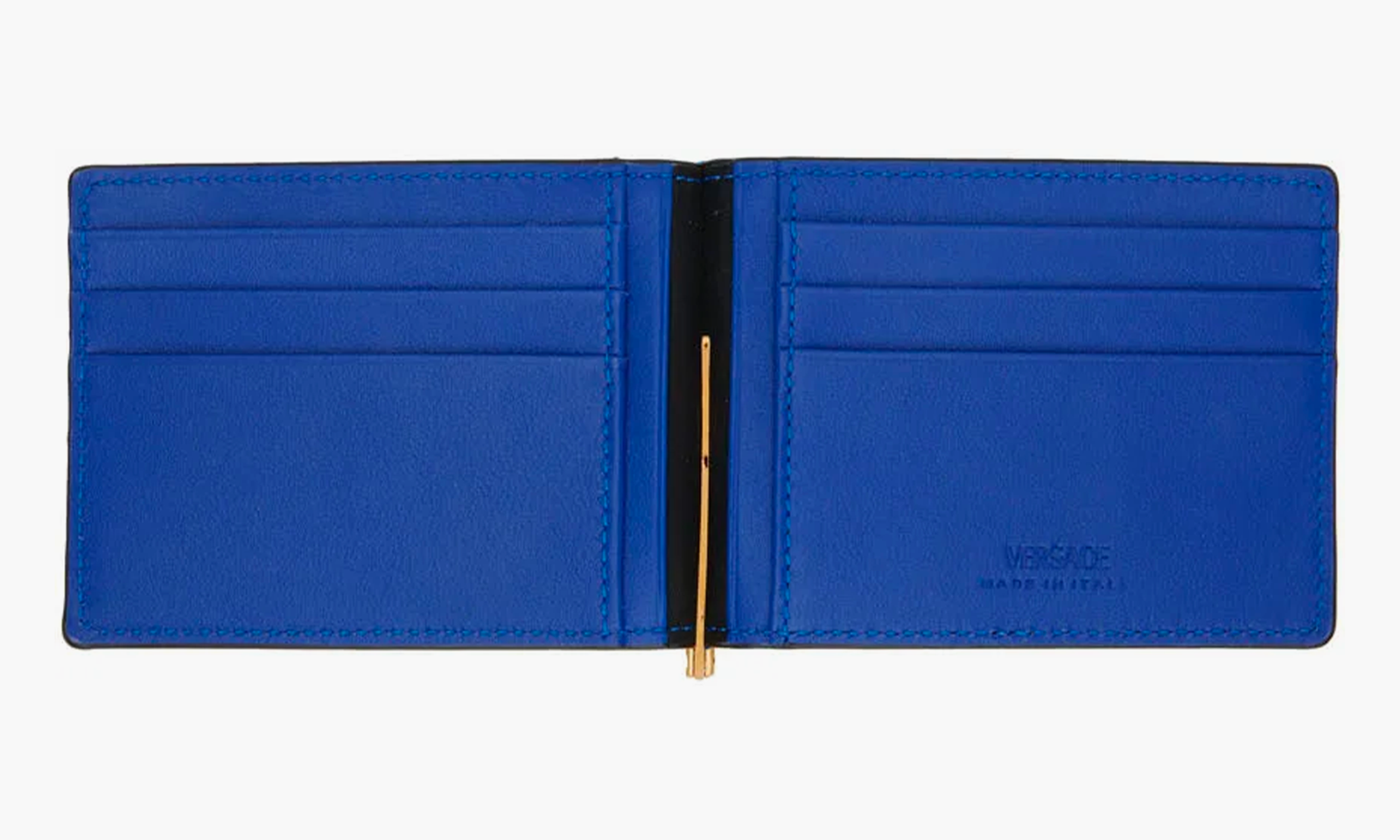 versace portefeuille bleu à méduse biggie