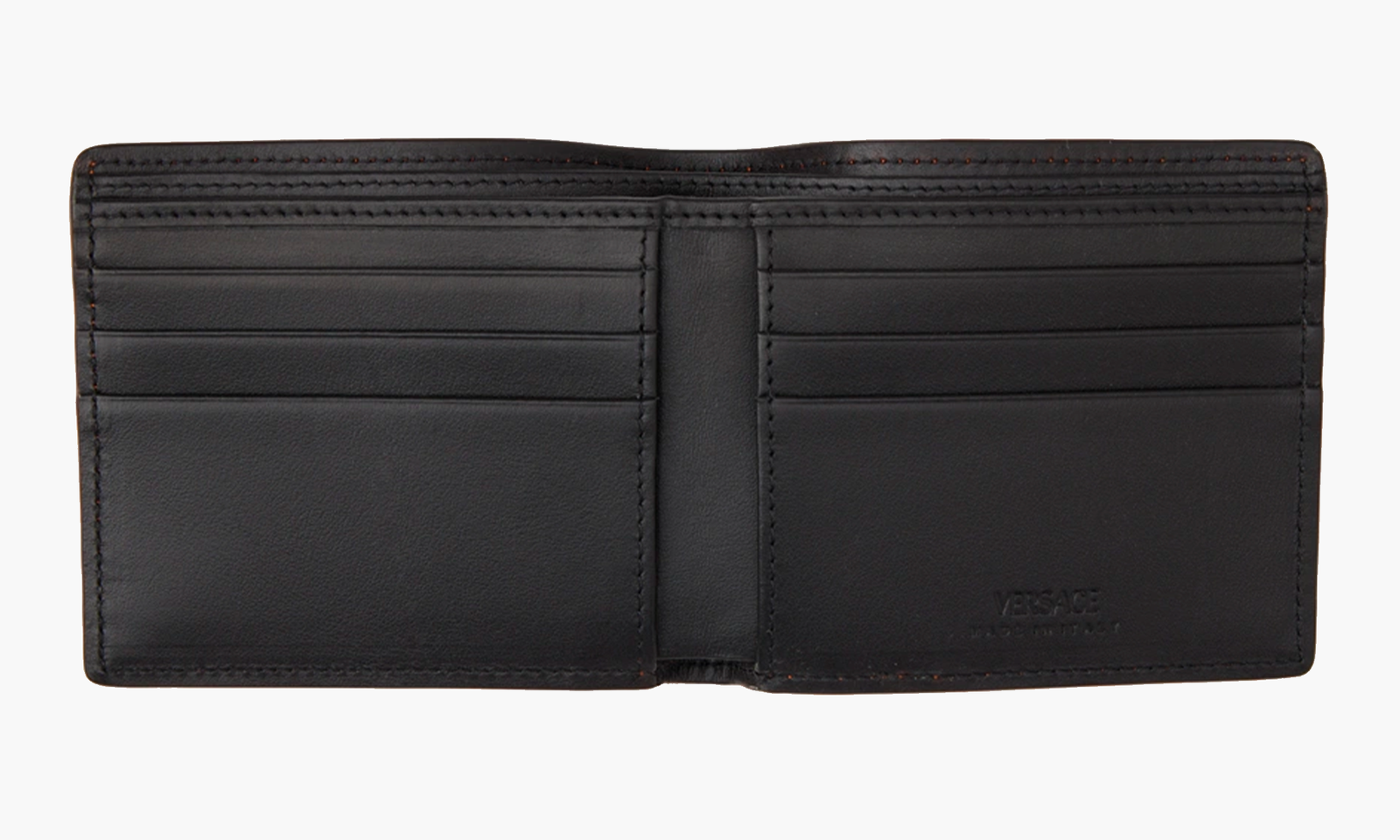 versace portefeuille orange à méduse biggie