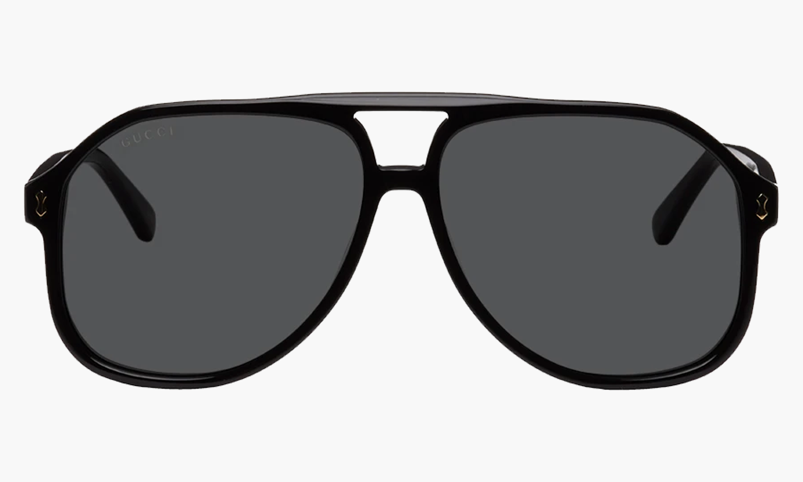 gucci lunettes de soleil aviateur noires